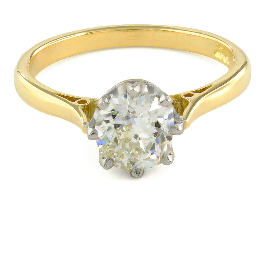 18ct gold Diamond 1ct solitaire Ring size M